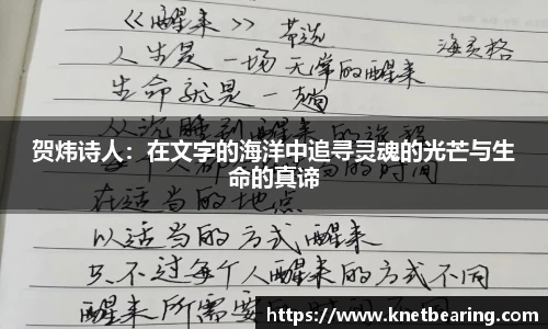 贺炜诗人：在文字的海洋中追寻灵魂的光芒与生命的真谛
